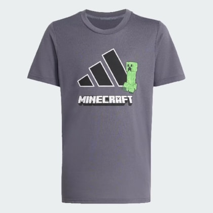 CAMISETA INFANTIL ADIDAS MINECRAFT KD6874 - Cinza/preto