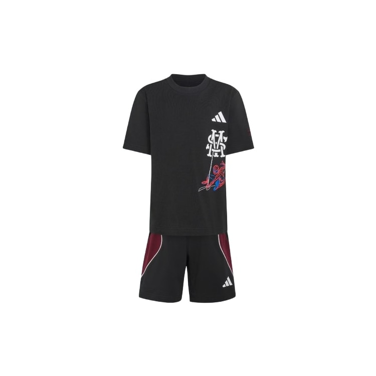 CONJUNTO INFANTIL ADIDAS HOMEM ARANHA KG6139 - Preto/vermelho/branco