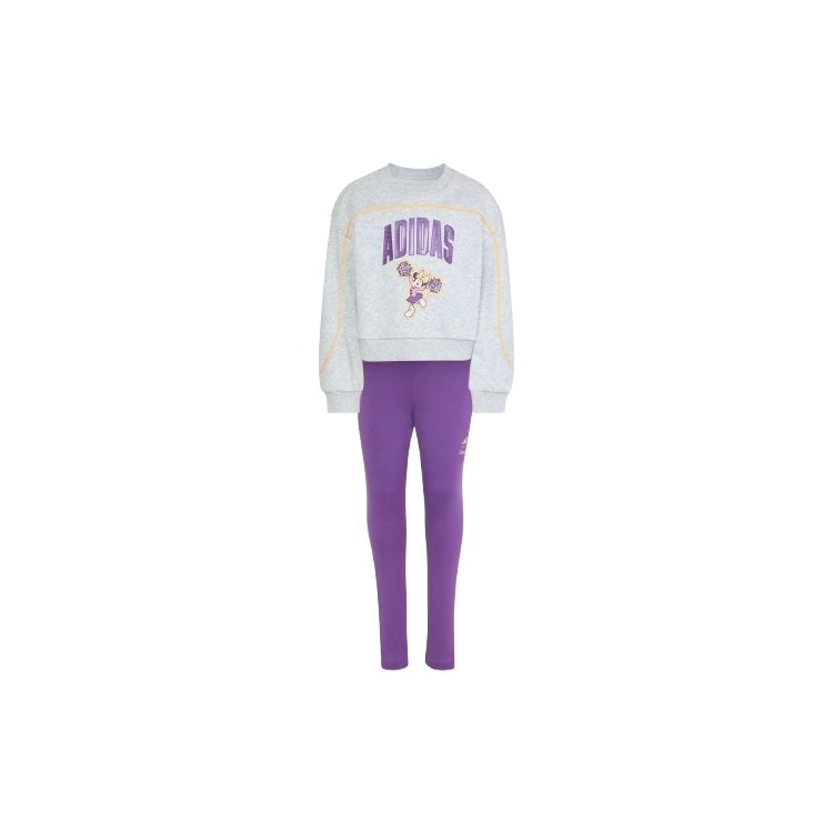 CONJUNTO INFANTIL ADIDAS JZ3565 - Cinza/roxo