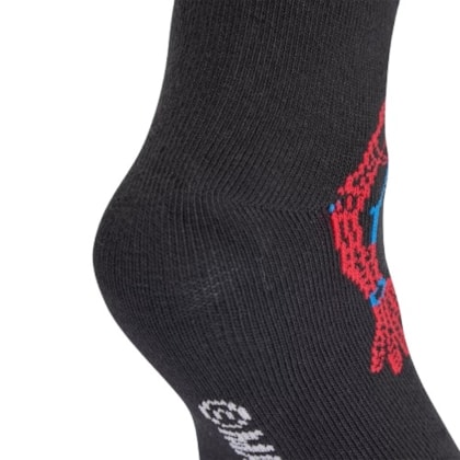 MEIA ADIDAS TRIPACK HOMEM ARANHA KR2366 - Preto/vermelho