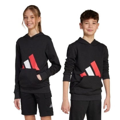MOLETOM ADIDAS JY0301 - Preto/vermelho/branco