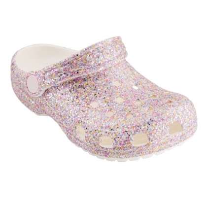 SAND CROCS CLASSIC FANTASY GLITTER CLOG 212562 - Branco Glitter