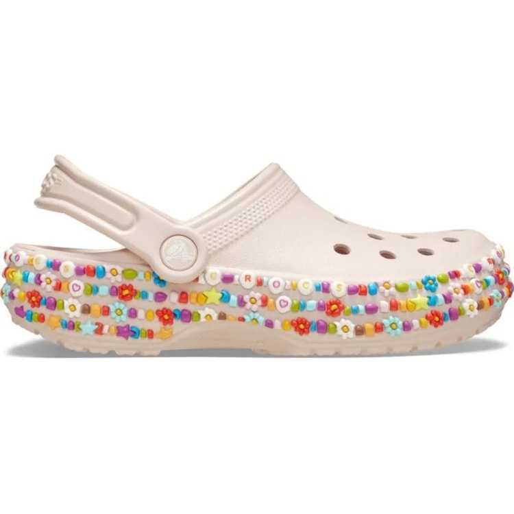 SANDALIA CROCS BEADED BAND CLOG 211627 - Bege/colorido
