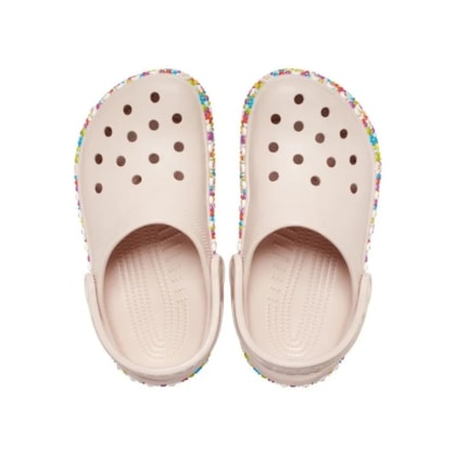 SANDALIA CROCS BEADED BAND CLOG 211627 - Bege/colorido