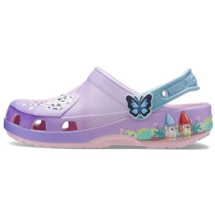 SANDALIA CROCS BLUEY MULTI PINK CLASSIC CLOG 212370 - Lilas/azul