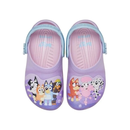 SANDALIA CROCS BLUEY MULTI PINK CLASSIC CLOG 212370 - Lilas/azul