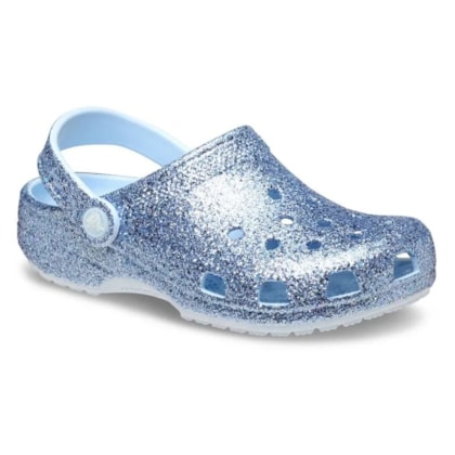 SANDALIA CROCS CLASSIC CHUNKY GLITTER CLOG 211940 - Gliter Azul