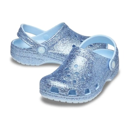 SANDALIA CROCS CLASSIC CHUNKY GLITTER CLOG 211940 - Gliter Azul