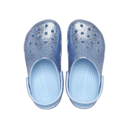 SANDALIA CROCS CLASSIC CHUNKY GLITTER CLOG 211940 - Gliter Azul