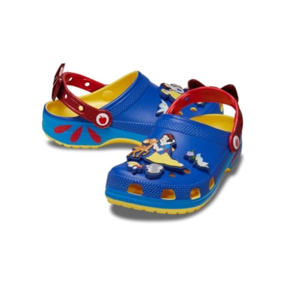 SANDALIA CROCS CLASSIC CLOG SNOW 209495 - Azul/amarelo