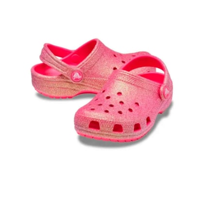 SANDALIA CROCS CLASSIC IRIDESCENT GLITTER CLOG 210985 - Gliter Rosa