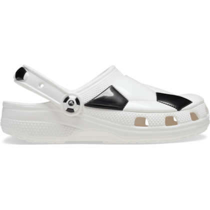 SANDALIA CROCS CLASSIC SOCCER BALL CLOG T 210023 - Branco/preto