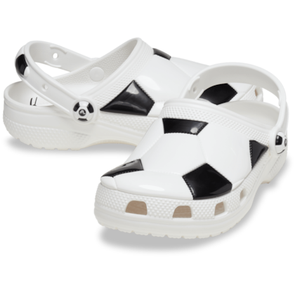 SANDALIA CROCS CLASSIC SOCCER BALL CLOG T 210023 - Branco/preto