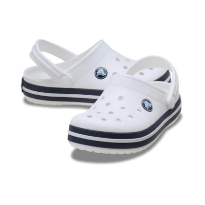SANDALIA CROCS CROCBAND CLOG 207005 - Off White/marinho