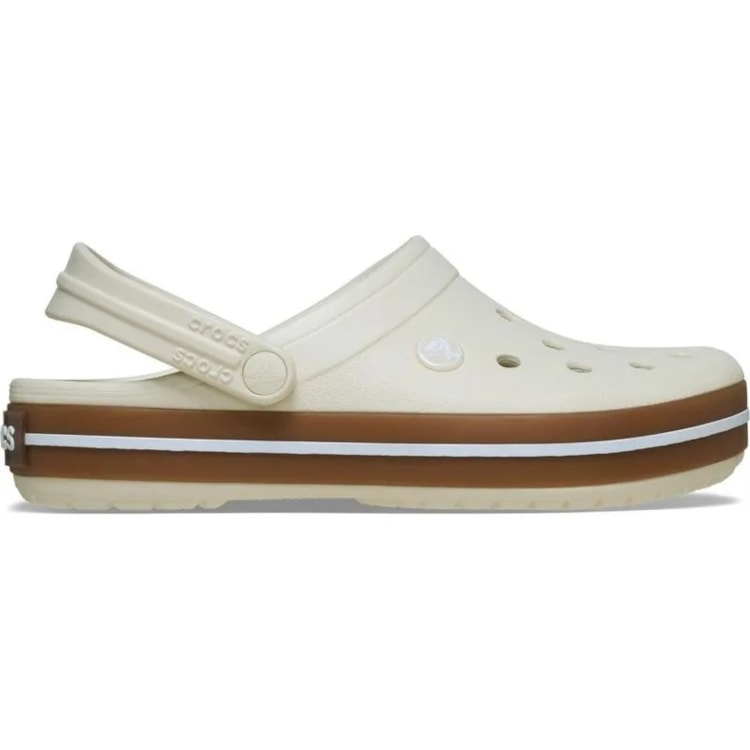 SANDALIA CROCS CROCBAND GUM CLOG 212756 - Branco/bege