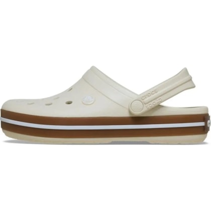 SANDALIA CROCS CROCBAND GUM CLOG 212756 - Branco/bege