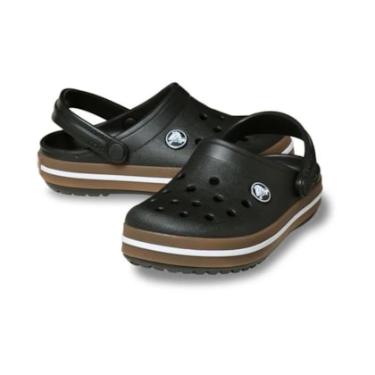 SANDALIA CROCS CROCBAND GUM CLOG 212776 - Preto/marrom