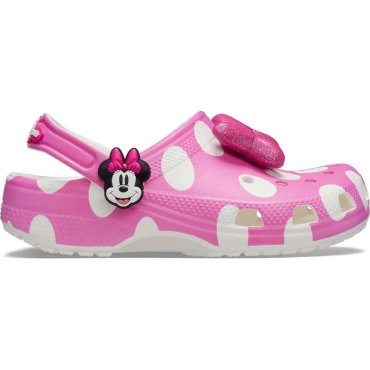 SANDALIA CROCS MINNIE MOUSE CLASSIC CLOG 212294 - Rosa/branco