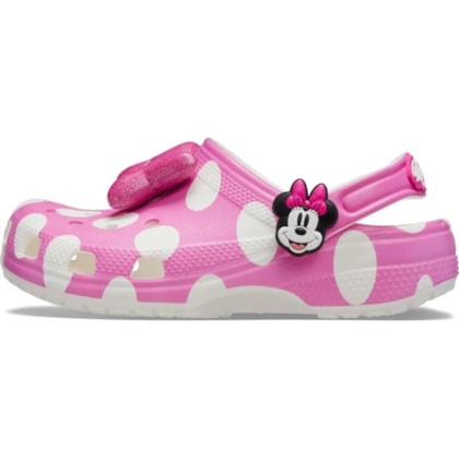 SANDALIA CROCS MINNIE MOUSE CLASSIC CLOG 212294 - Rosa/branco