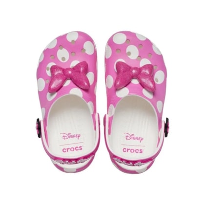 SANDALIA CROCS MINNIE MOUSE CLASSIC CLOG 212294 - Rosa/branco