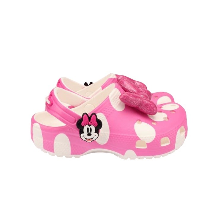 SANDALIA CROCS MINNIE MOUSE CLASSIC CLOG 212372 - Rosa/branco
