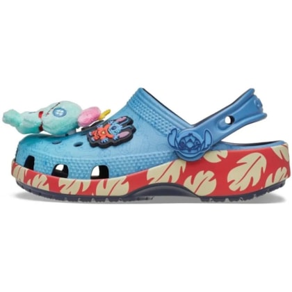 SANDALIA CROCS STITCH IAM CLASSIC CLOG 213007 - Azul/vermelho