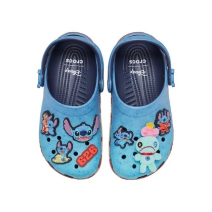 SANDALIA CROCS STITCH IAM CLASSIC CLOG 213007 - Azul/vermelho