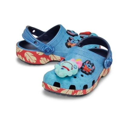 SANDALIA CROCS STITCH IAM CLASSIC CLOG 213008 - Azul/vermelho