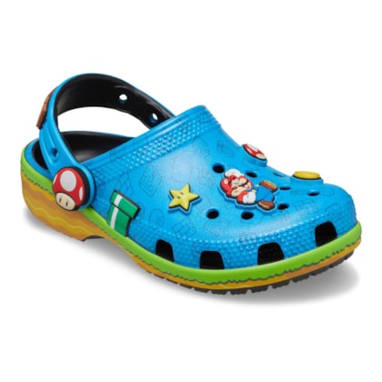 SANDALIA CROCS SUPER MARIO CORE CLASSIC CLOG 212140 - Azul