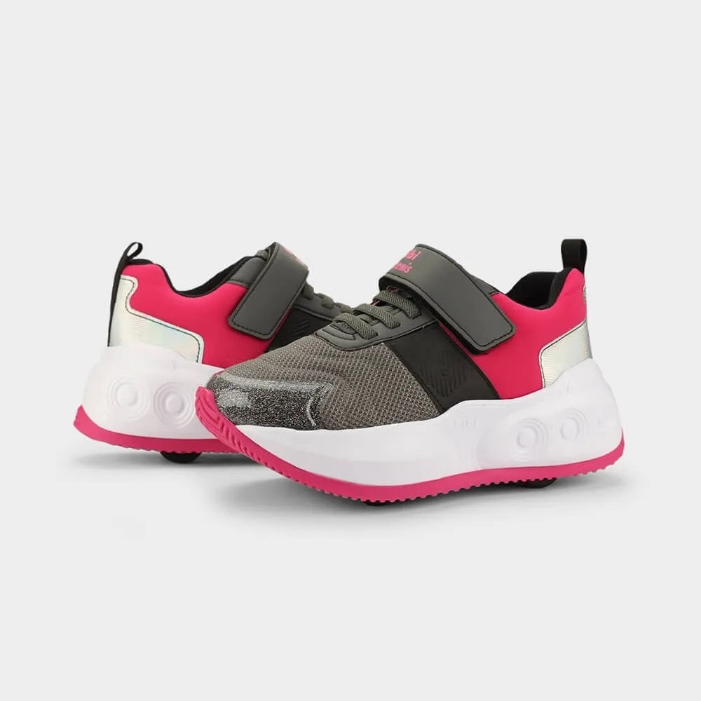 Compre TENIS COM RODINHA BIBI 1243016 - Preto/pink com Qualidade